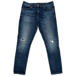 Express Mid Wash Skinny Jeans Ripped